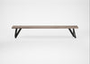 Bespoke Dining Bench Vienna Grey Oiled Oak / 240cm / Straight