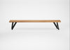 Bespoke Dining Bench Vienna Natural Oiled Oak / 240cm / Straight
