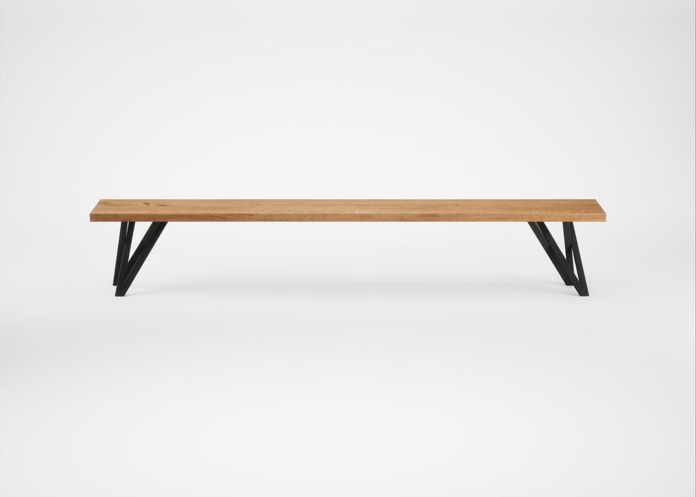 Bespoke Dining Bench Vienna Natural Oiled Oak / 240cm / Straight