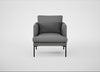 Matera Armchair St Moritz Wool Light Grey / Black