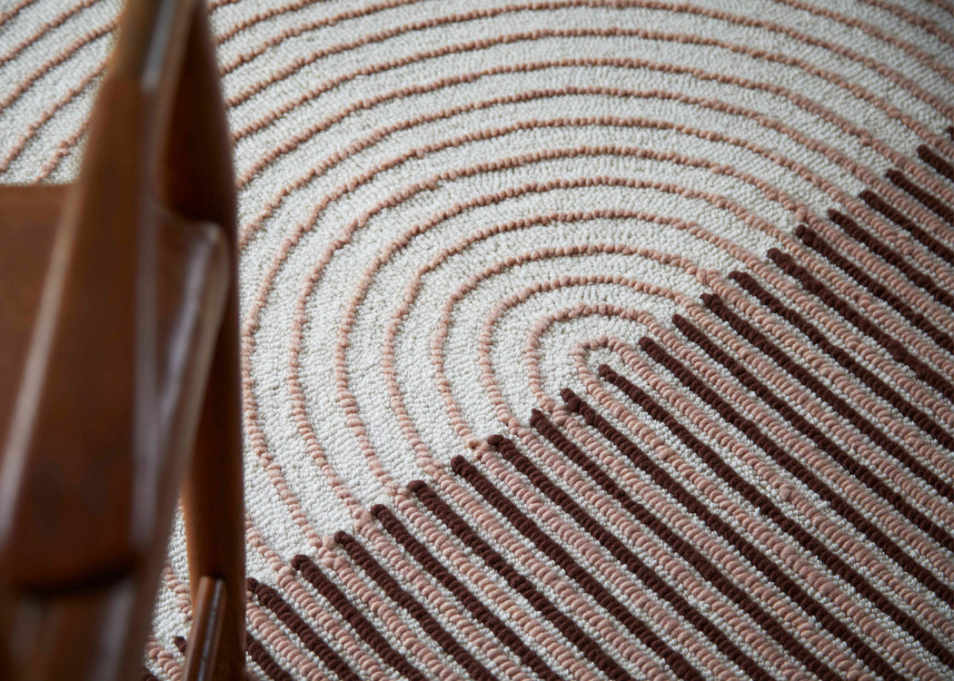 Ply Round Rug Pink