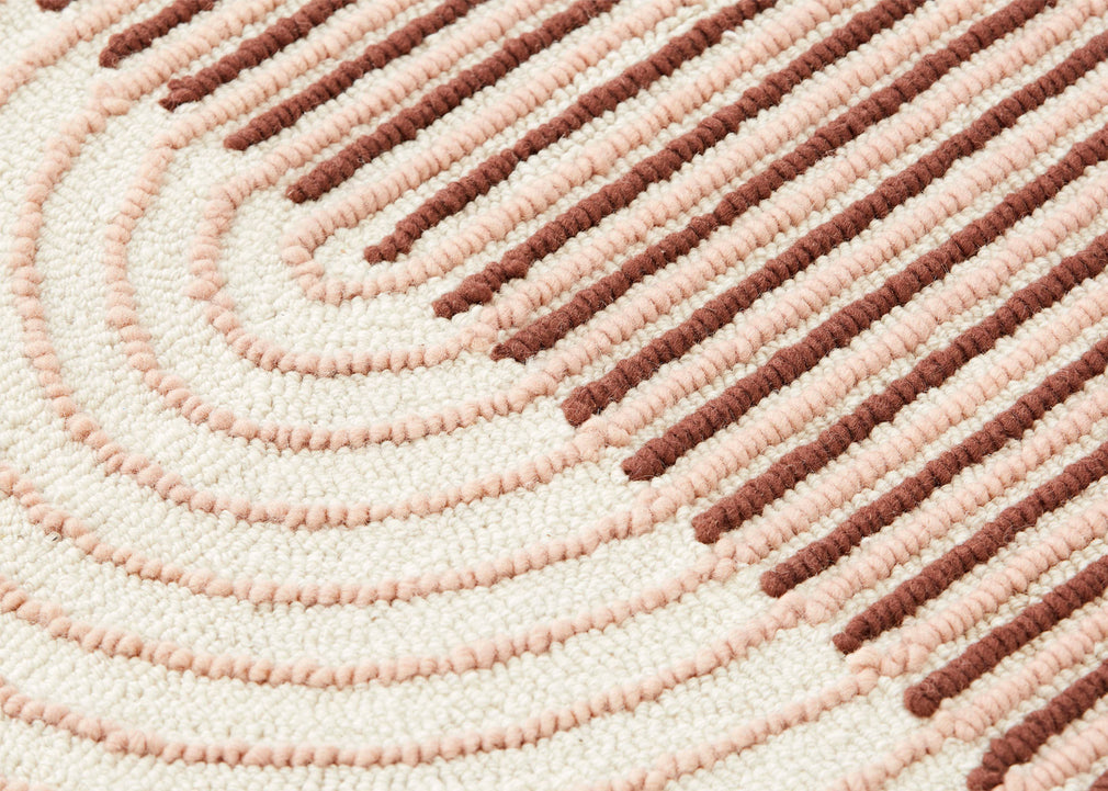 Ply Round Rug Pink