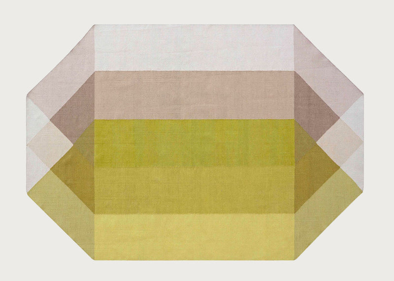 Diamond Kilim Outdoor Rug Pink Yellow
