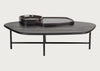 Lewa Low Coffee Table Black Stained Ash Top Black Cermaic Holder