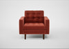 Hepburn Armchair Nobilis Velvet Rust / Walnut
