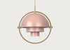 Multi-Lite Pendant Light Brass Frame