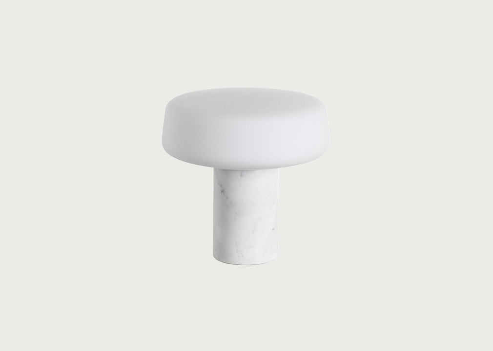 Solid LED Table Light Small Carrara Marble