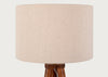 Hawkins Wooden Tripod Floor Lamp with Shade Walnut Finish