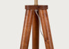Hawkins Wooden Tripod Floor Lamp with Shade Walnut Finish