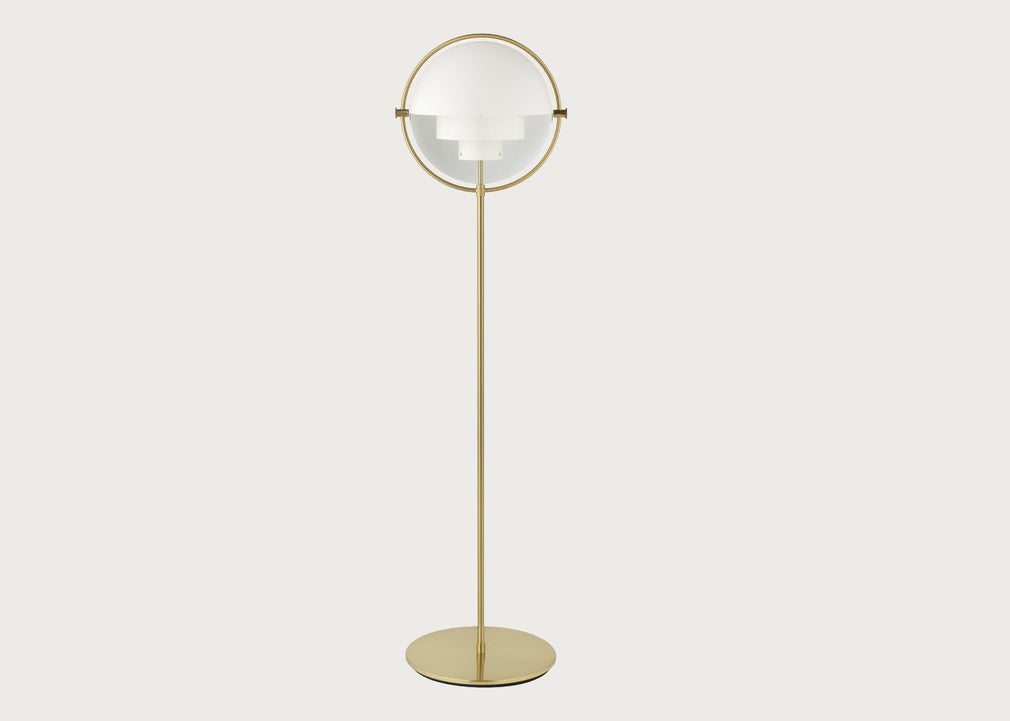 Multi Lite Floor Lamp Brass Base