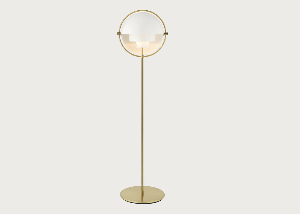 Multi Lite Floor Lamp Brass Base