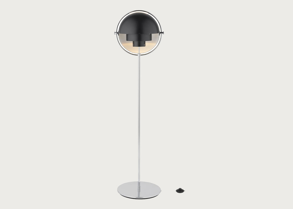 Multi Lite Floor Lamp Chrome Base