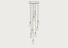 Large White Canopy With 9 Pendants and 9 Sphere IV Bulbs