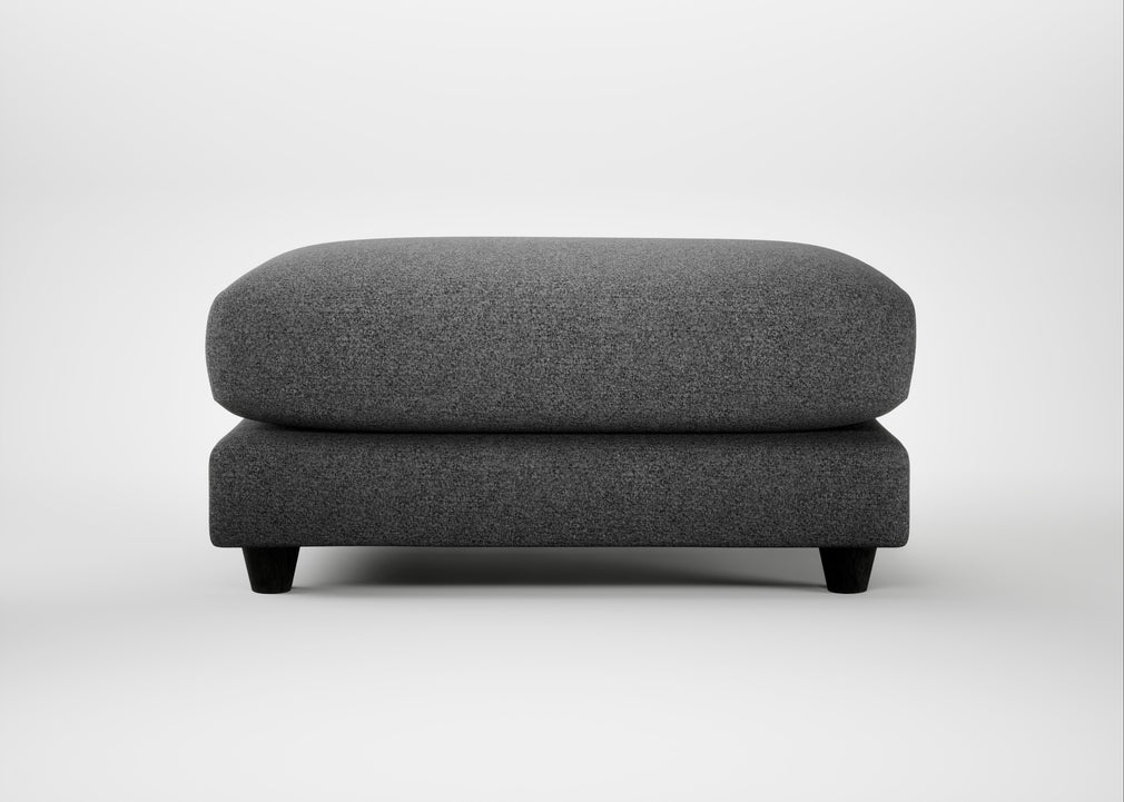 Snooze Footstool Melton Wool Shale