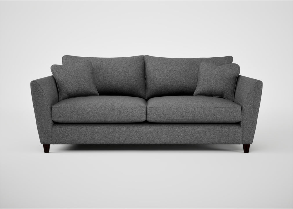 Torino 4 Seater Sofa Melton Wool Shale / Black
