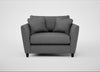 Torino Loveseat Melton Wool Shale / Black