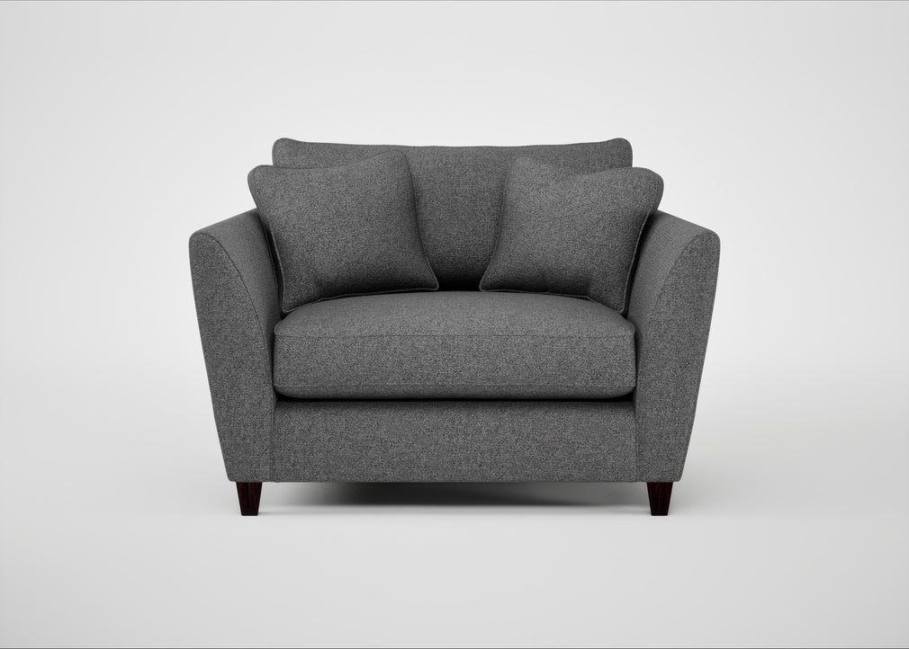 Torino Loveseat Melton Wool Shale / Black