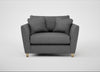 Torino Loveseat Melton Wool Shale / Natural