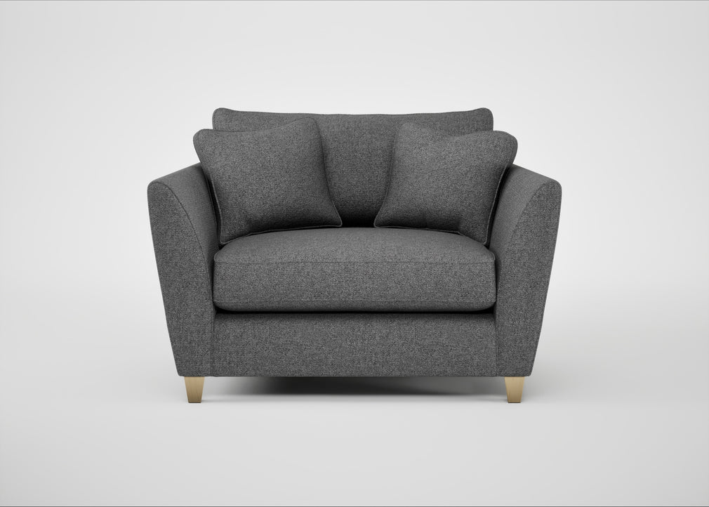 Torino Loveseat Melton Wool Shale / Natural