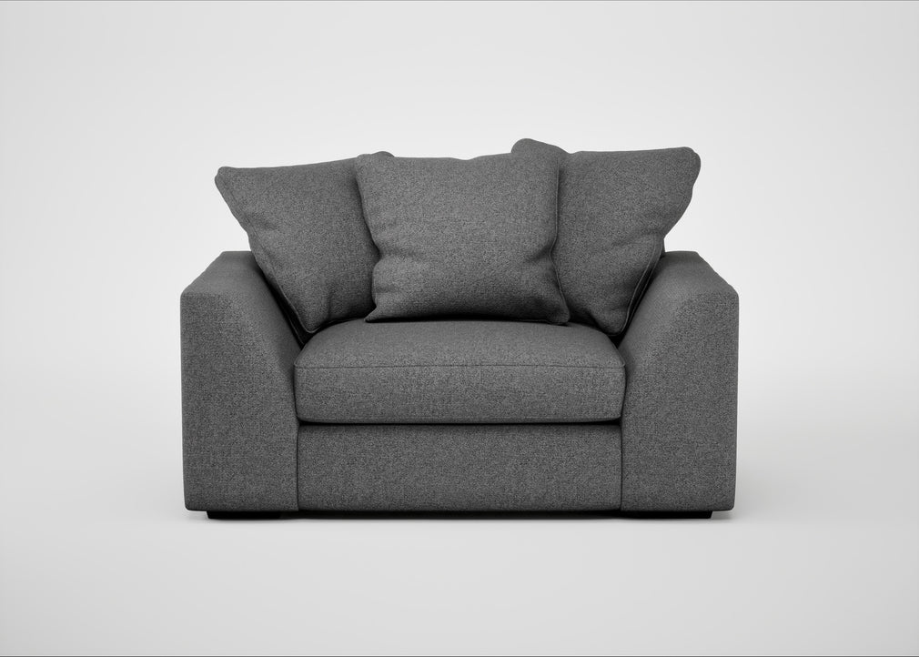 Cumulus Loveseat Melton Wool Shale