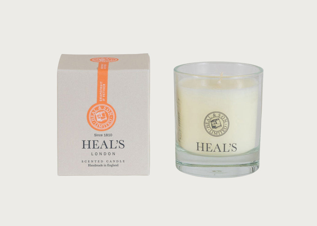 Grapefruit & Vetiver Scented Glass Candle