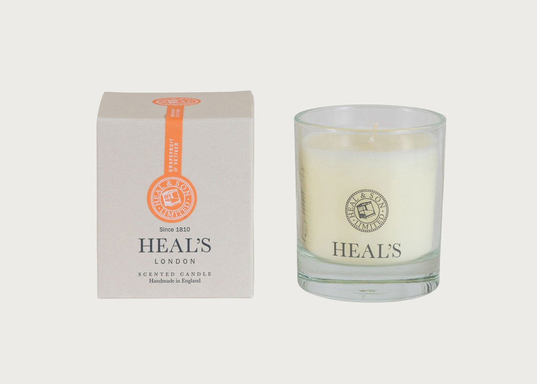 Grapefruit & Vetiver Scented Glass Candle