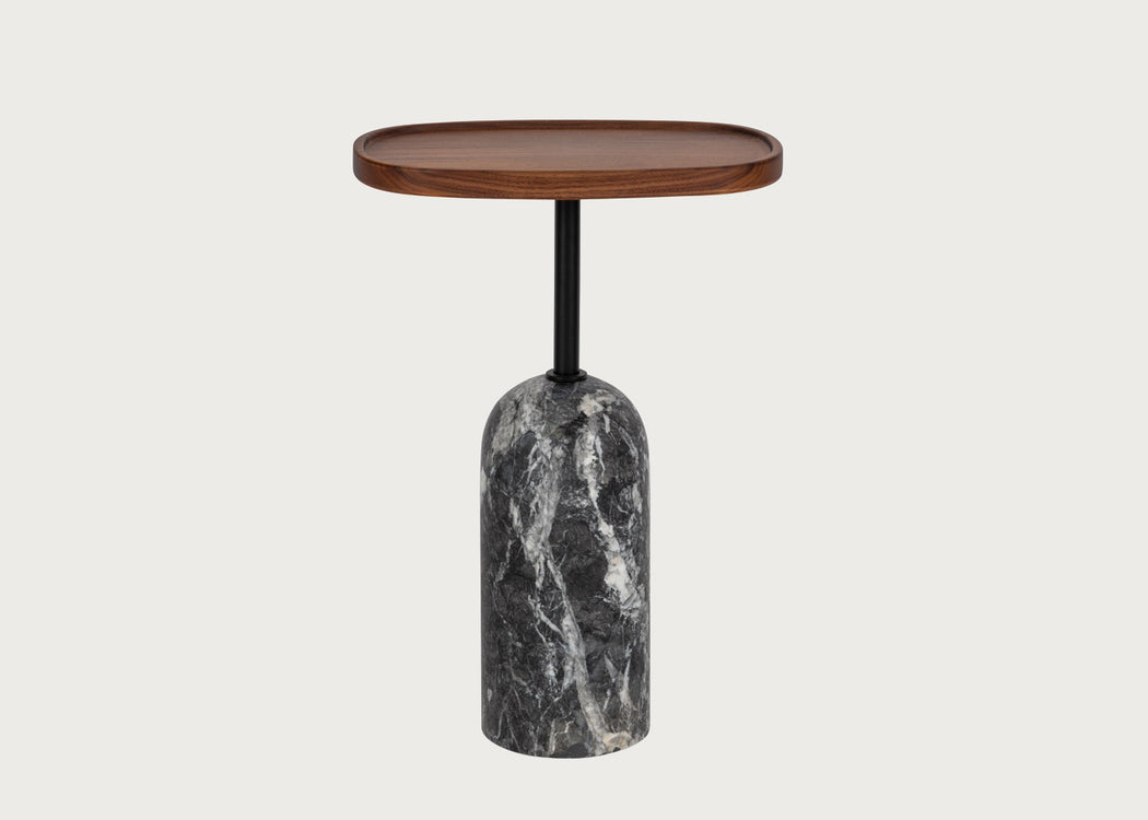 Ekero Oval Side Table Grigio Carnico 60cm