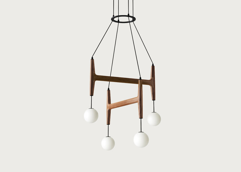 Astra Pendant Light Solid Canaletta Walnut