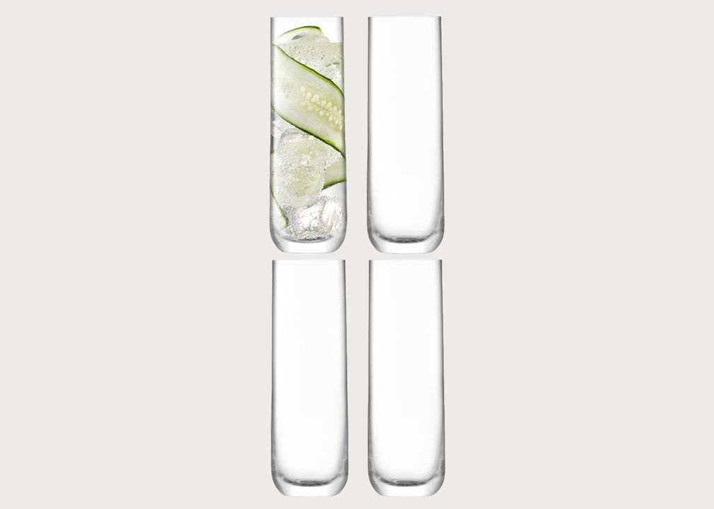 Borough Highball Glass 420ml Clear x4