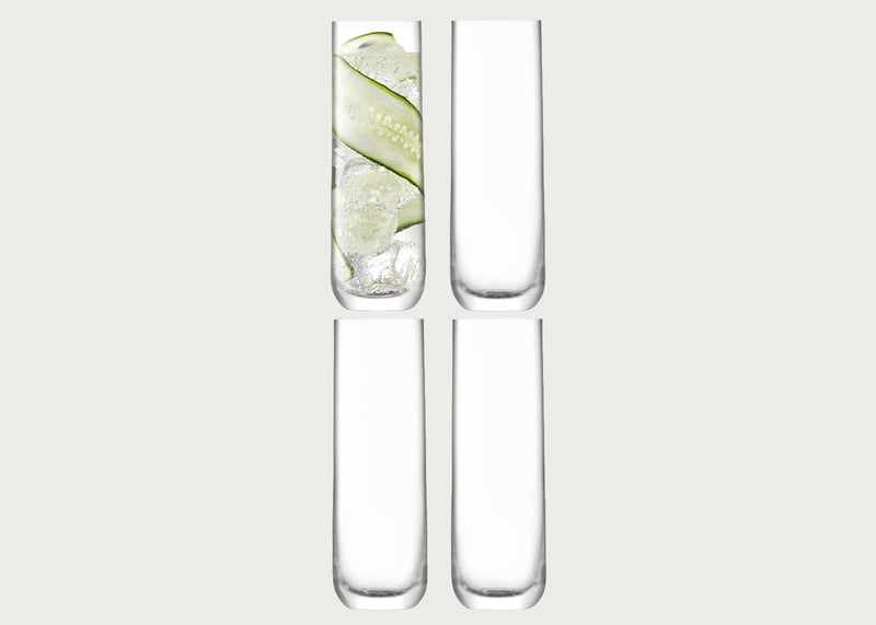 Borough Highball Glass 420ml Clear x4