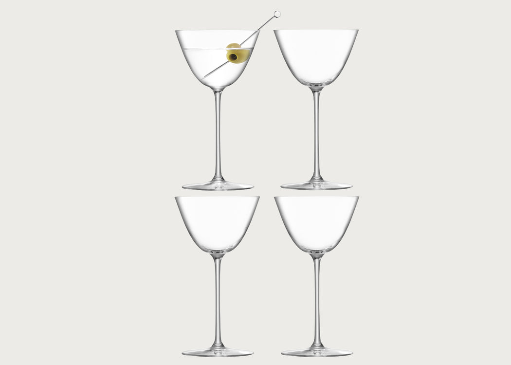 Borough Martini Glass 195ml Clear x 4