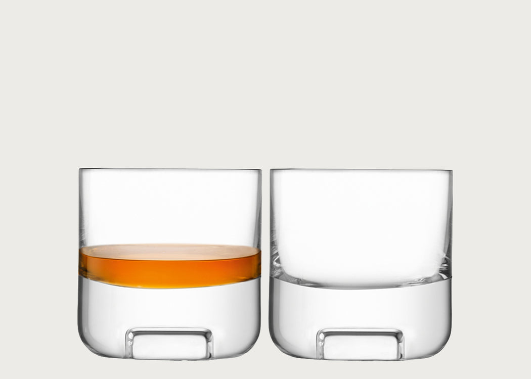 Cask Whisky Tumbler Glass Clear Set of 2