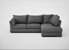 Tailor Right Hand Facing Corner Sofa Melton Wool Shale / Black