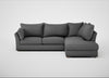 Tailor Right Hand Facing Corner Sofa Melton Wool Shale / Natural