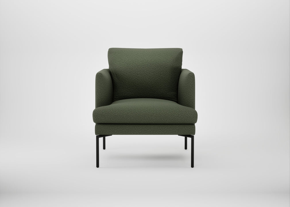 Matera Armchair Loop Boucle Forest / Black