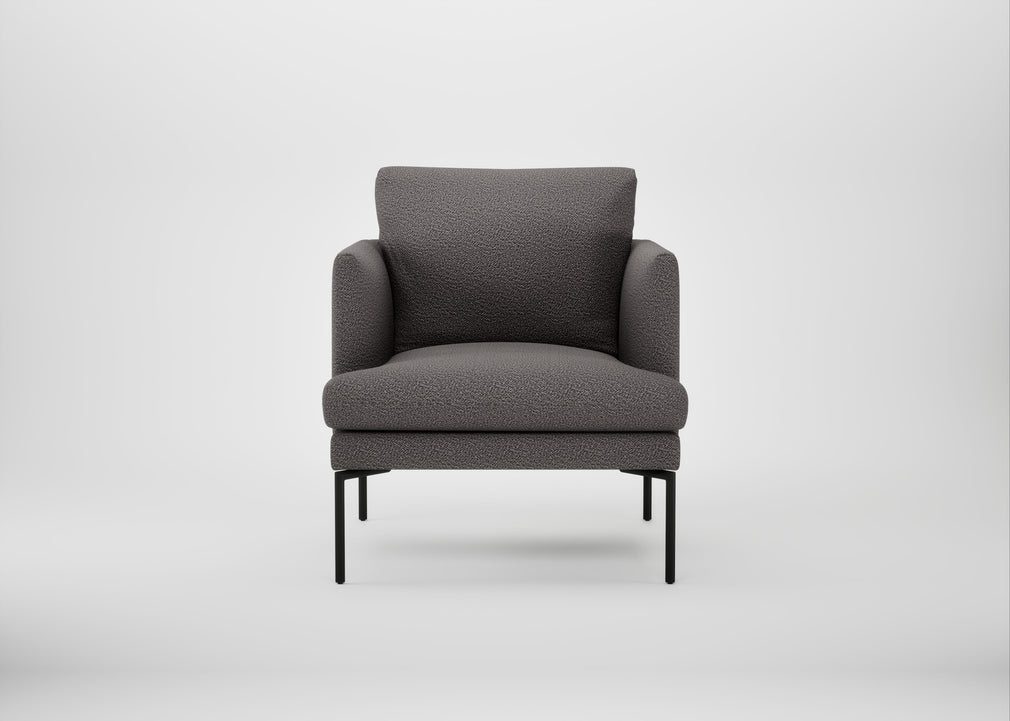 Matera Armchair Loop Boucle Granite / Black