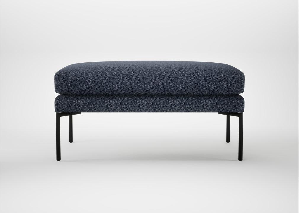 Matera Ottoman Loop Boucle Navy / Black