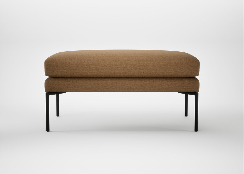 Matera Ottoman Siena Cotton Clay / Black