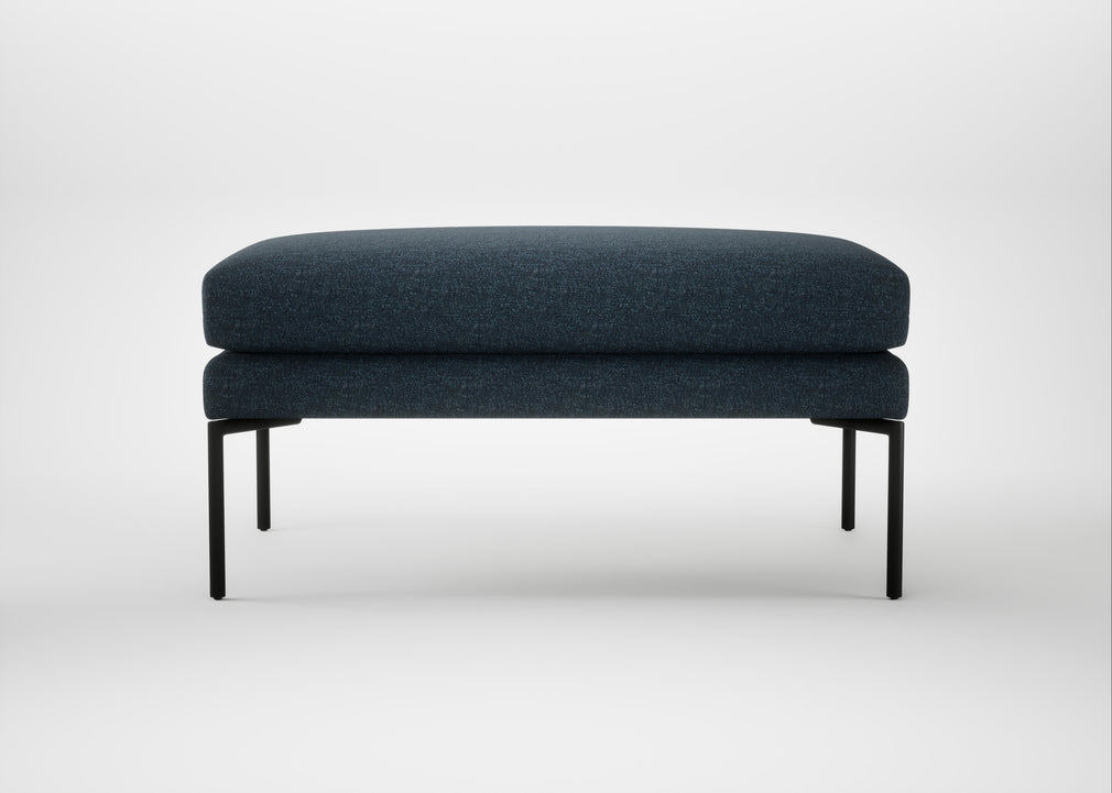 Matera Ottoman Siena Cotton Deep Sea / Black