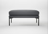 Matera Ottoman Siena Cotton Shale Grey / Black