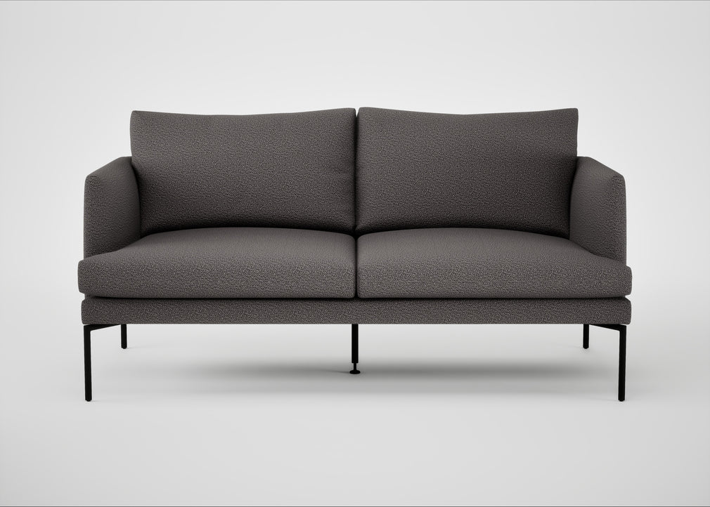 Matera 2 Seater Sofa Loop Boucle Granite / Black