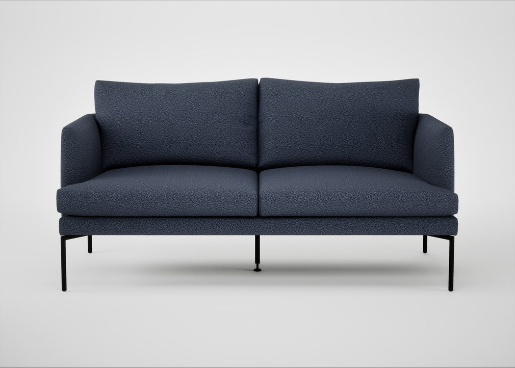 Matera 2 Seater Sofa Loop Boucle Navy / Black