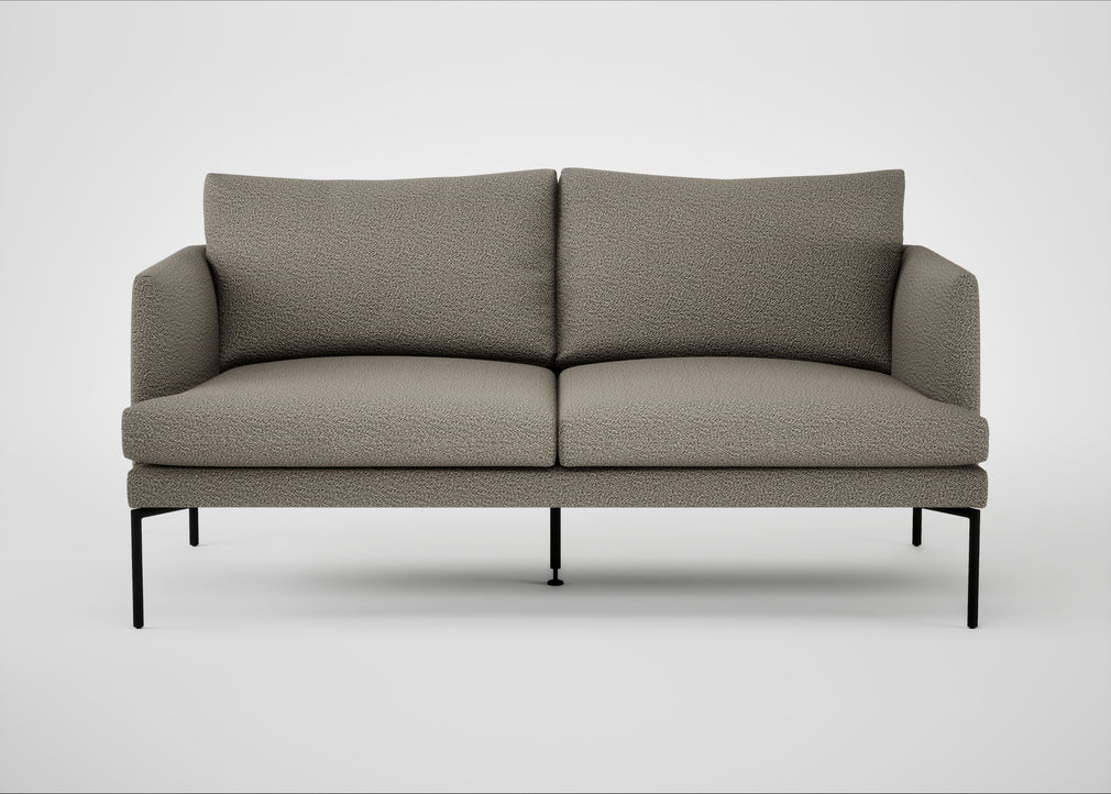 Matera 2 Seater Sofa Loop Boucle Taupe / Black