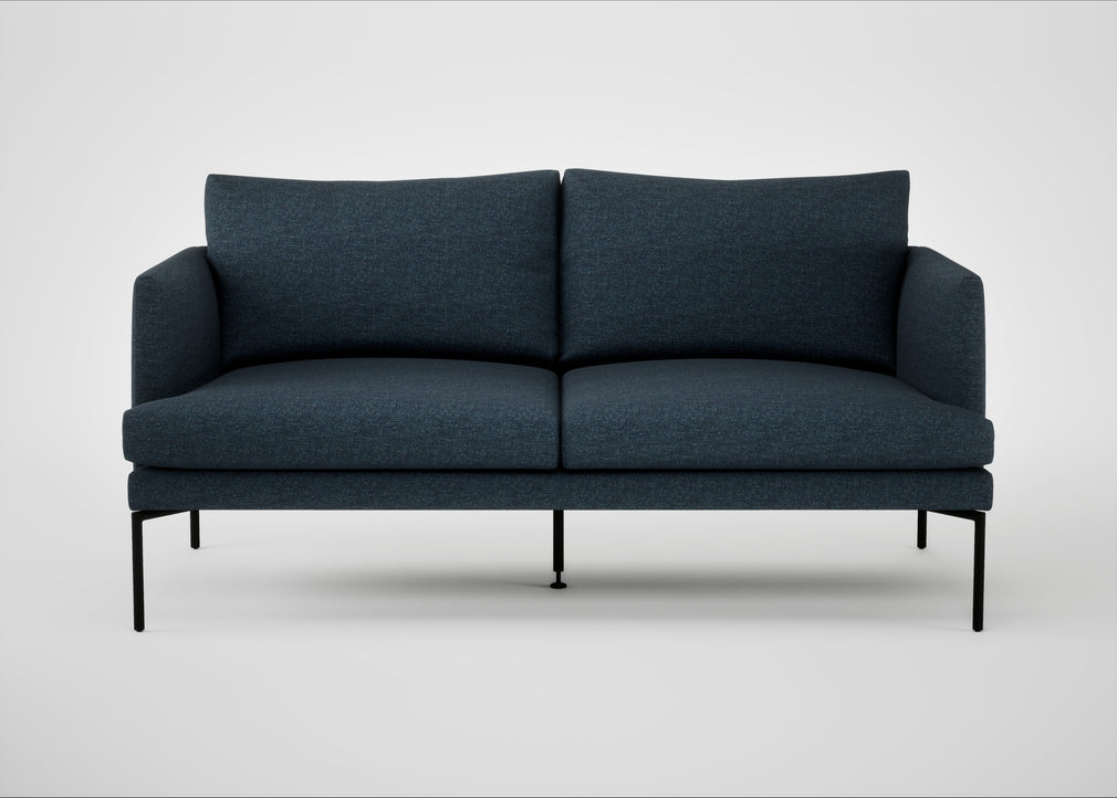 Matera 2 Seater Sofa Siena Cotton Deep Sea / Black