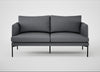 Matera 2 Seater Sofa Siena Cotton Shale Grey / Black