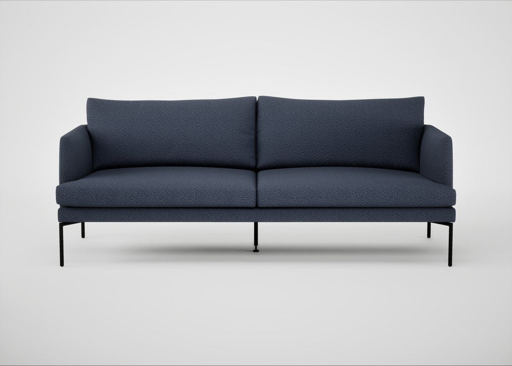 Matera 3 Seater Sofa Loop Boucle Navy / Black