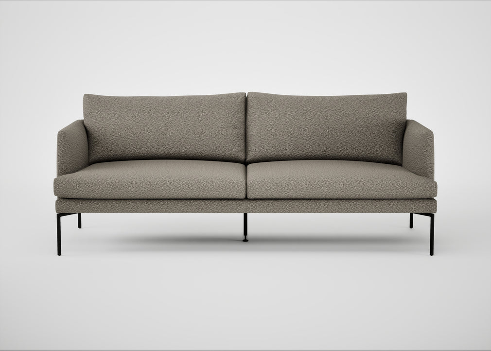 Matera 3 Seater Sofa Loop Boucle Taupe / Black