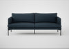 Matera 3 Seater Sofa Siena Cotton Deep Sea / Black