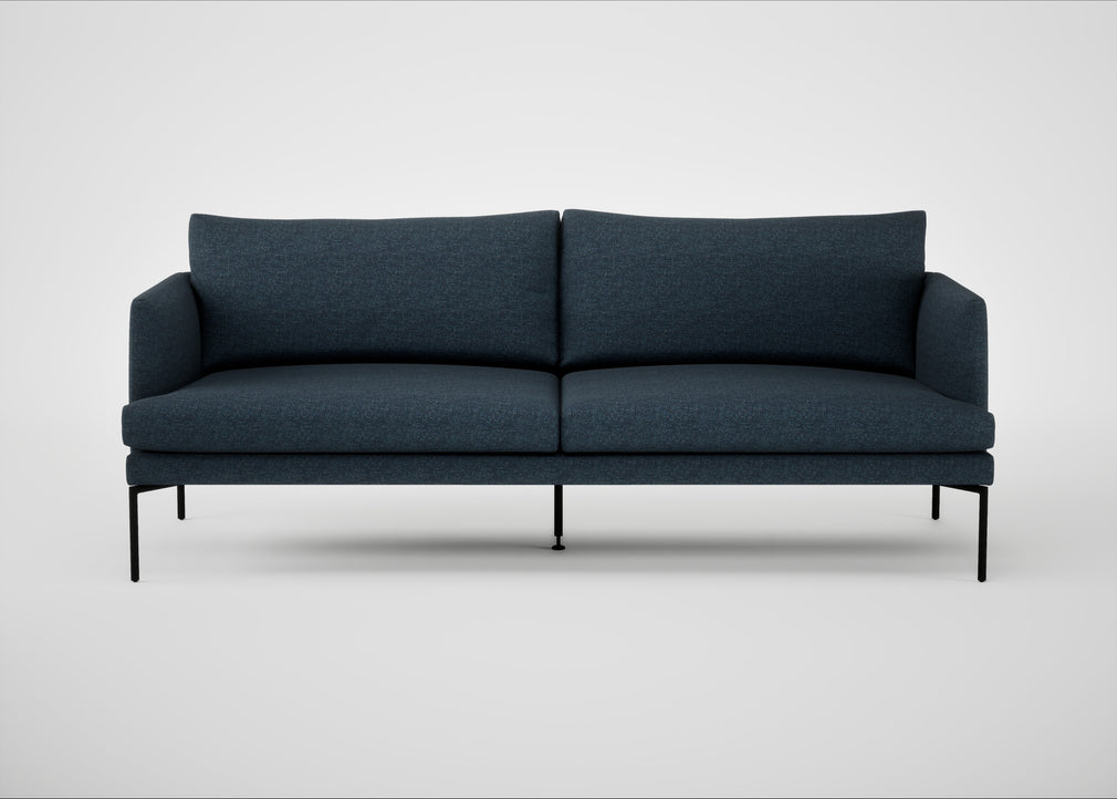 Matera 3 Seater Sofa Siena Cotton Deep Sea / Black