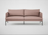 Matera 3 Seater Sofa Siena Cotton Dusky Pink / Black